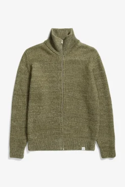 Norse Projects KNITWEAR>Hagen Wool Cotton Rib Full Zip Jacket