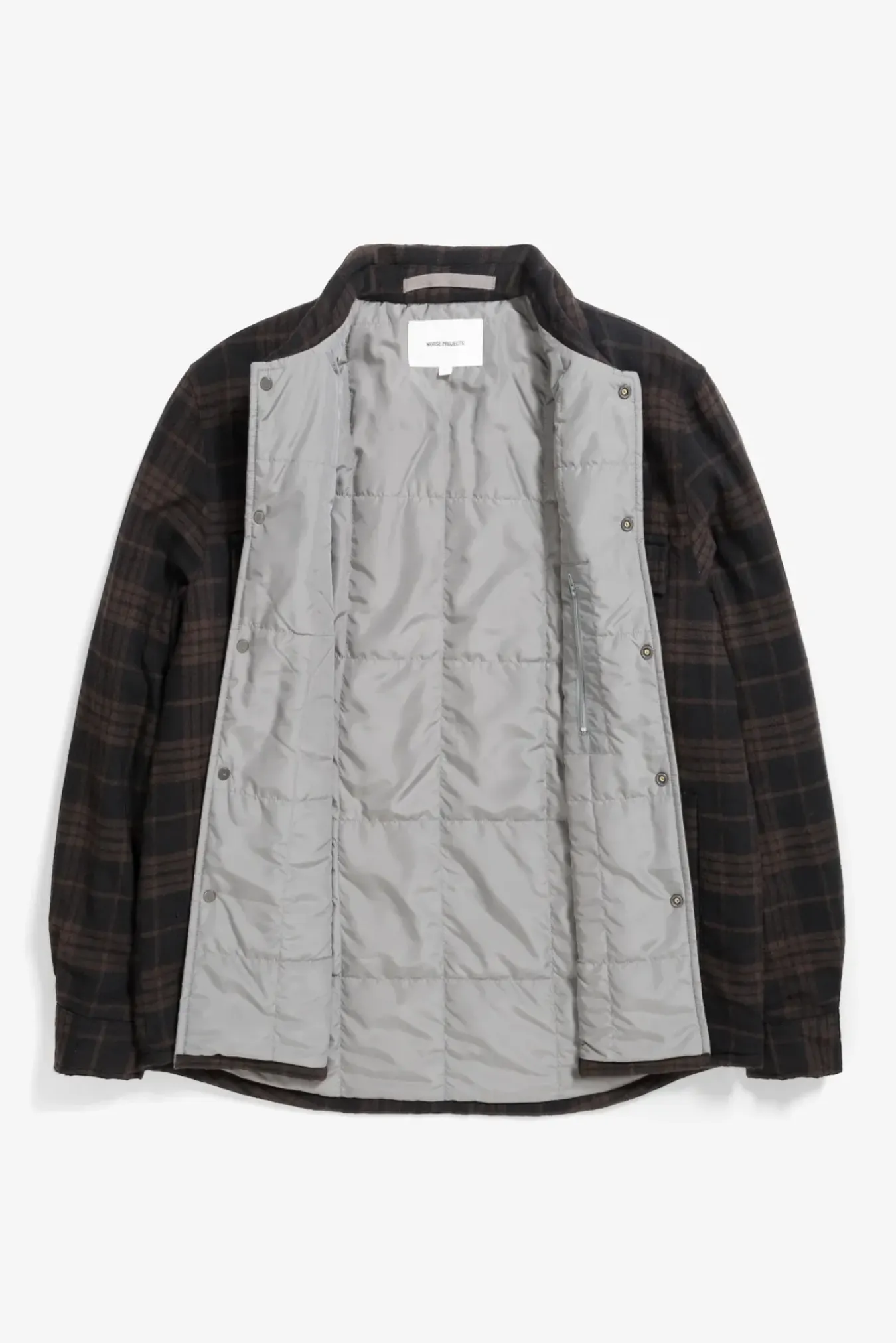 Norse Projects OVERSHIRTS>Hjalmer Insulated Wool Check Overshirt