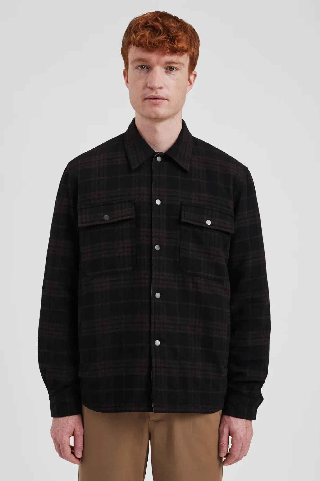 Norse Projects OVERSHIRTS>Hjalmer Insulated Wool Check Overshirt