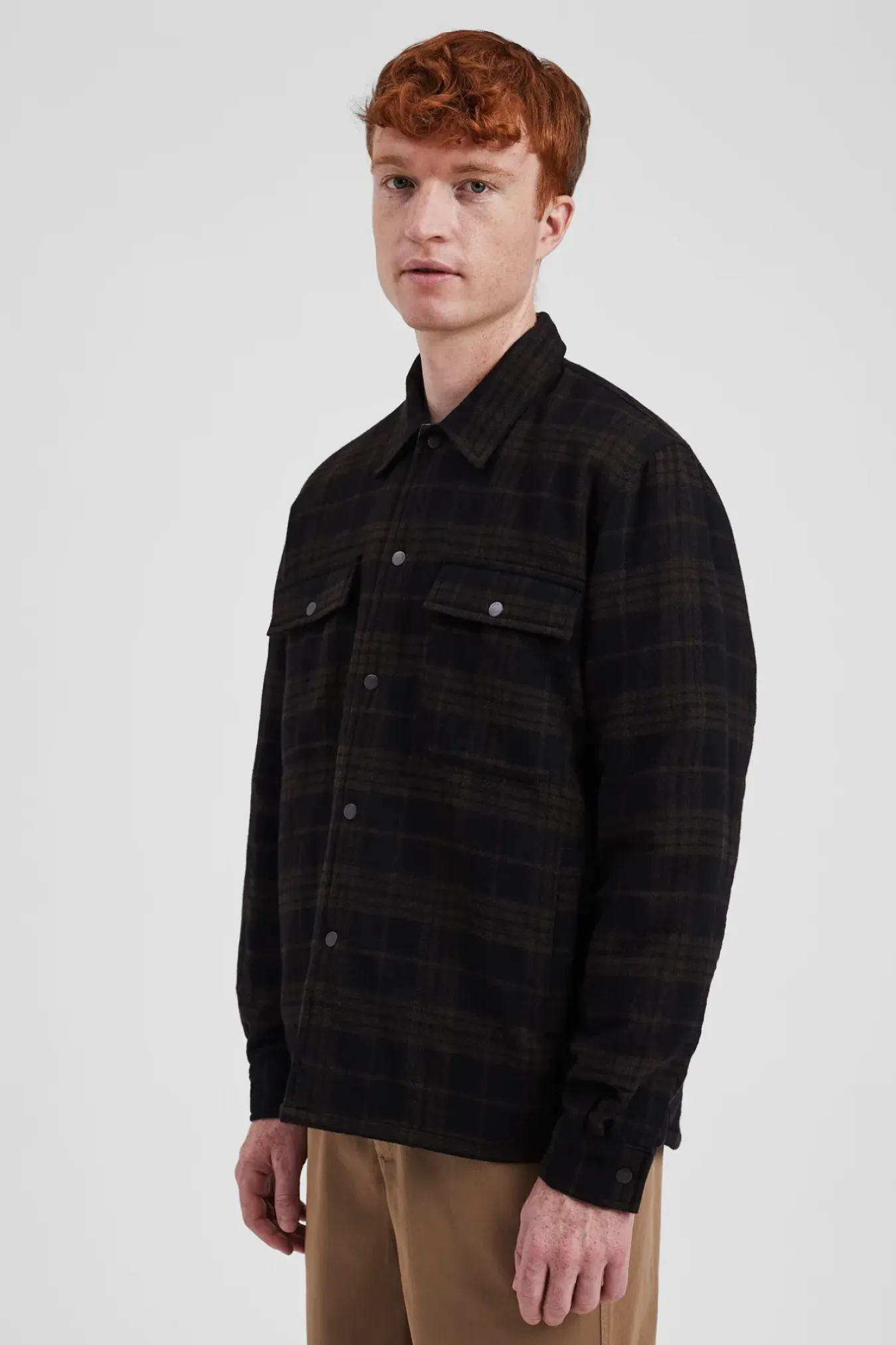 Norse Projects OVERSHIRTS>Hjalmer Insulated Wool Check Overshirt