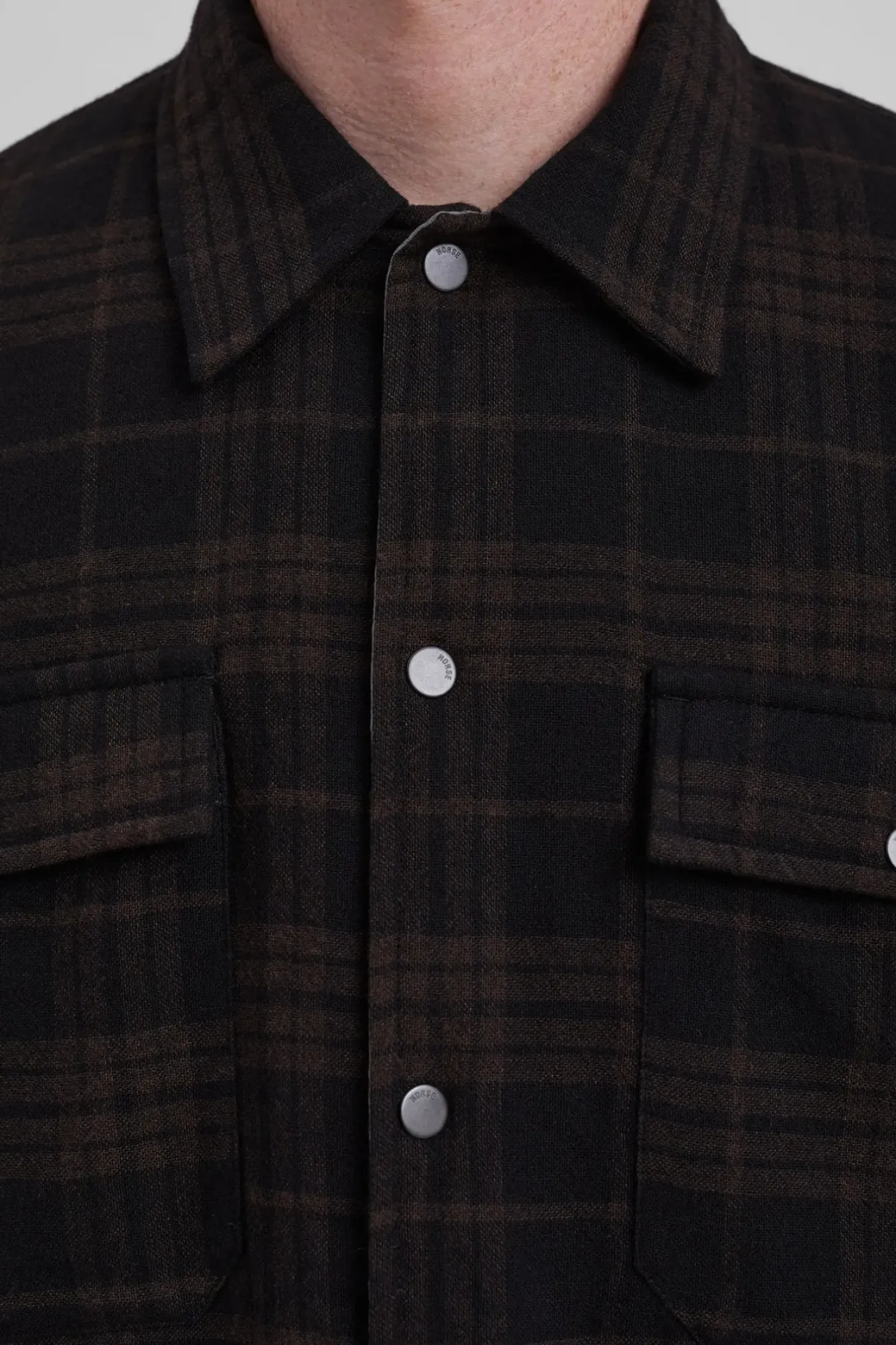 Norse Projects OVERSHIRTS>Hjalmer Insulated Wool Check Overshirt