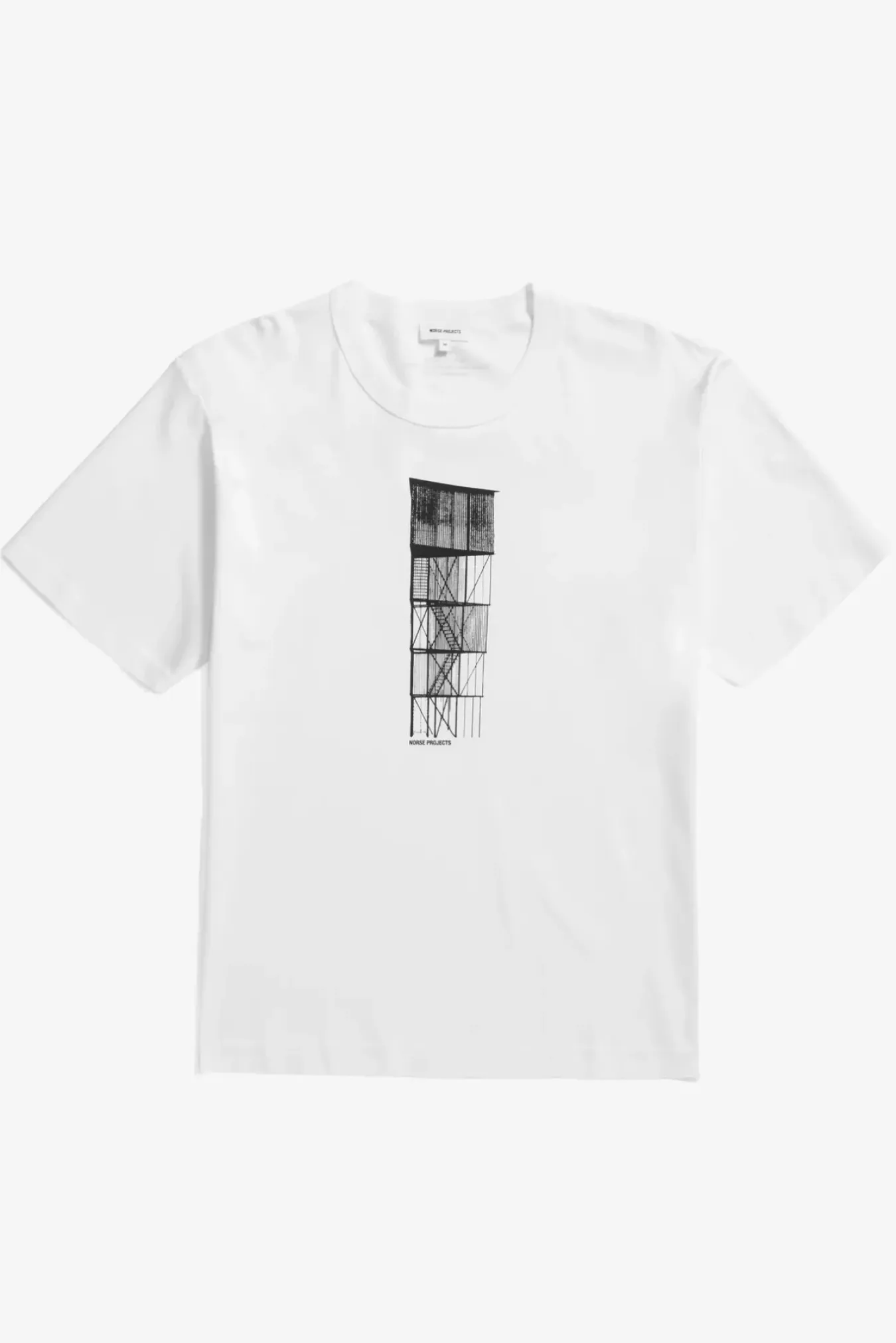Norse Projects T-SHIRTS>Holger Organic Interlock Tower Print T-Shirt