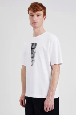 Norse Projects T-SHIRTS>Holger Organic Interlock Tower Print T-Shirt