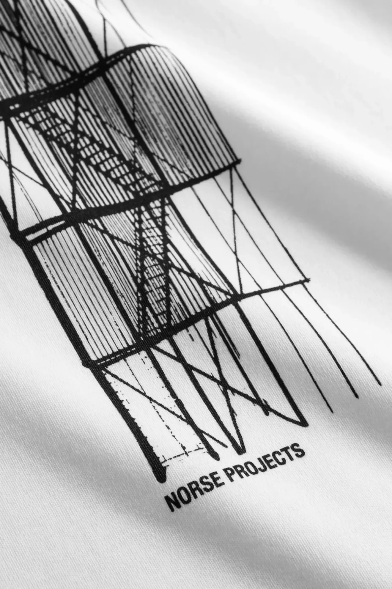 Norse Projects T-SHIRTS>Holger Organic Interlock Tower Print T-Shirt