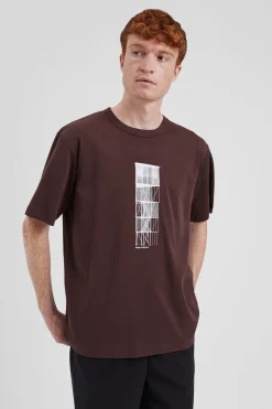 Norse Projects T-SHIRTS>Holger Organic Interlock Tower Print T-Shirt