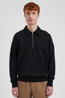 Norse Projects SWEATSHIRTS>Ketel Relaxed Organic NORSE Logo Half Zip