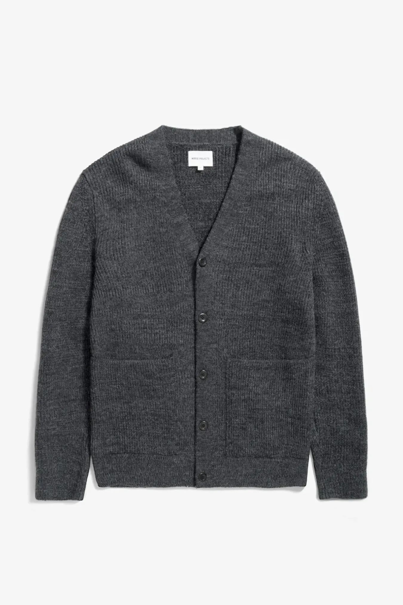 Norse Projects KNITWEAR>Loki Wool Cotton Rib Cardigan
