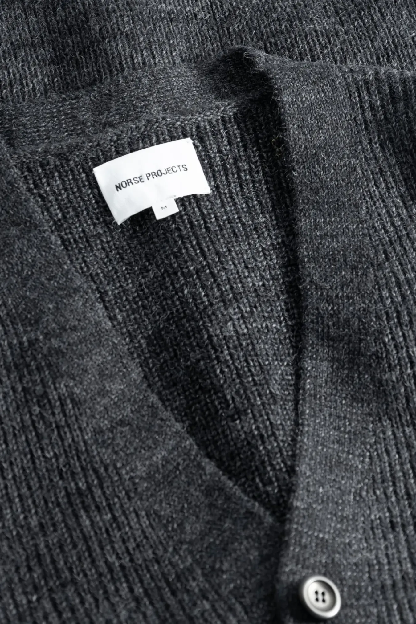 Norse Projects KNITWEAR>Loki Wool Cotton Rib Cardigan