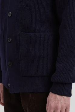 Norse Projects KNITWEAR>Loki Wool Cotton Rib Cardigan