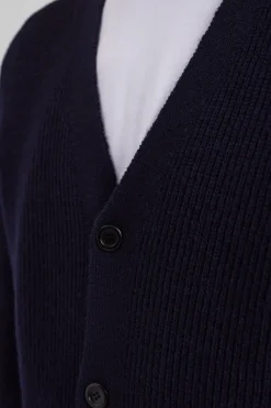 Norse Projects KNITWEAR>Loki Wool Cotton Rib Cardigan