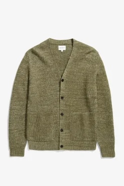 Norse Projects KNITWEAR>Loki Wool Cotton Rib Cardigan