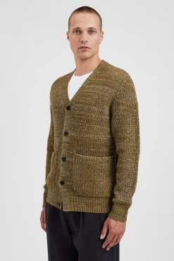 Norse Projects KNITWEAR>Loki Wool Cotton Rib Cardigan