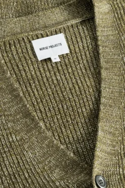 Norse Projects KNITWEAR>Loki Wool Cotton Rib Cardigan