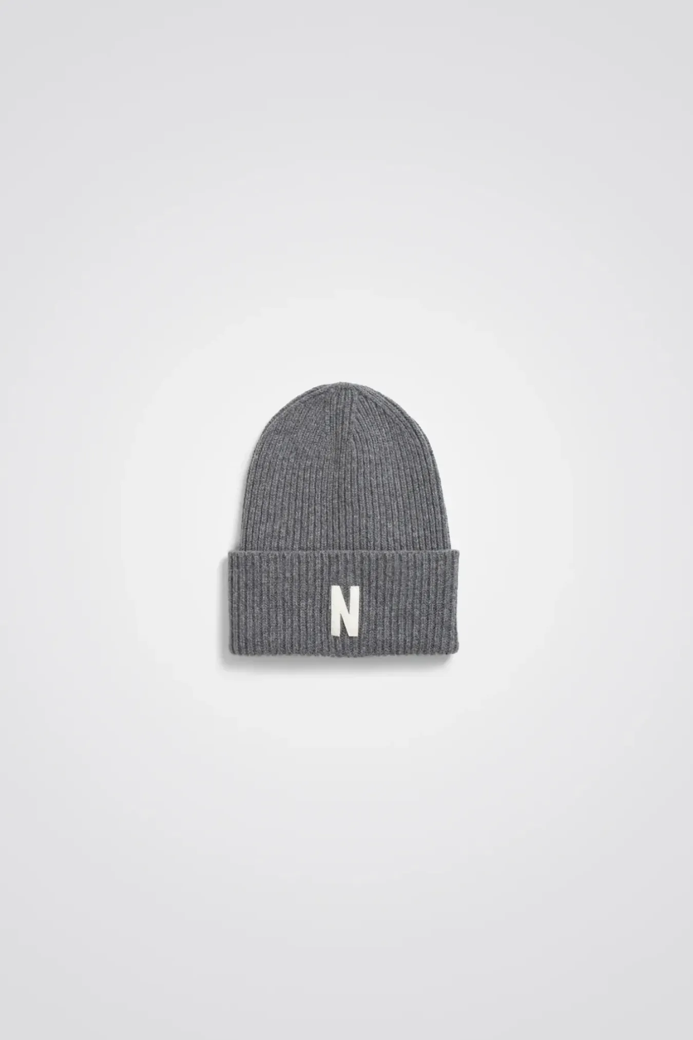Norse Projects BEANIES>Merino Lambswool Rib N Logo Beanie