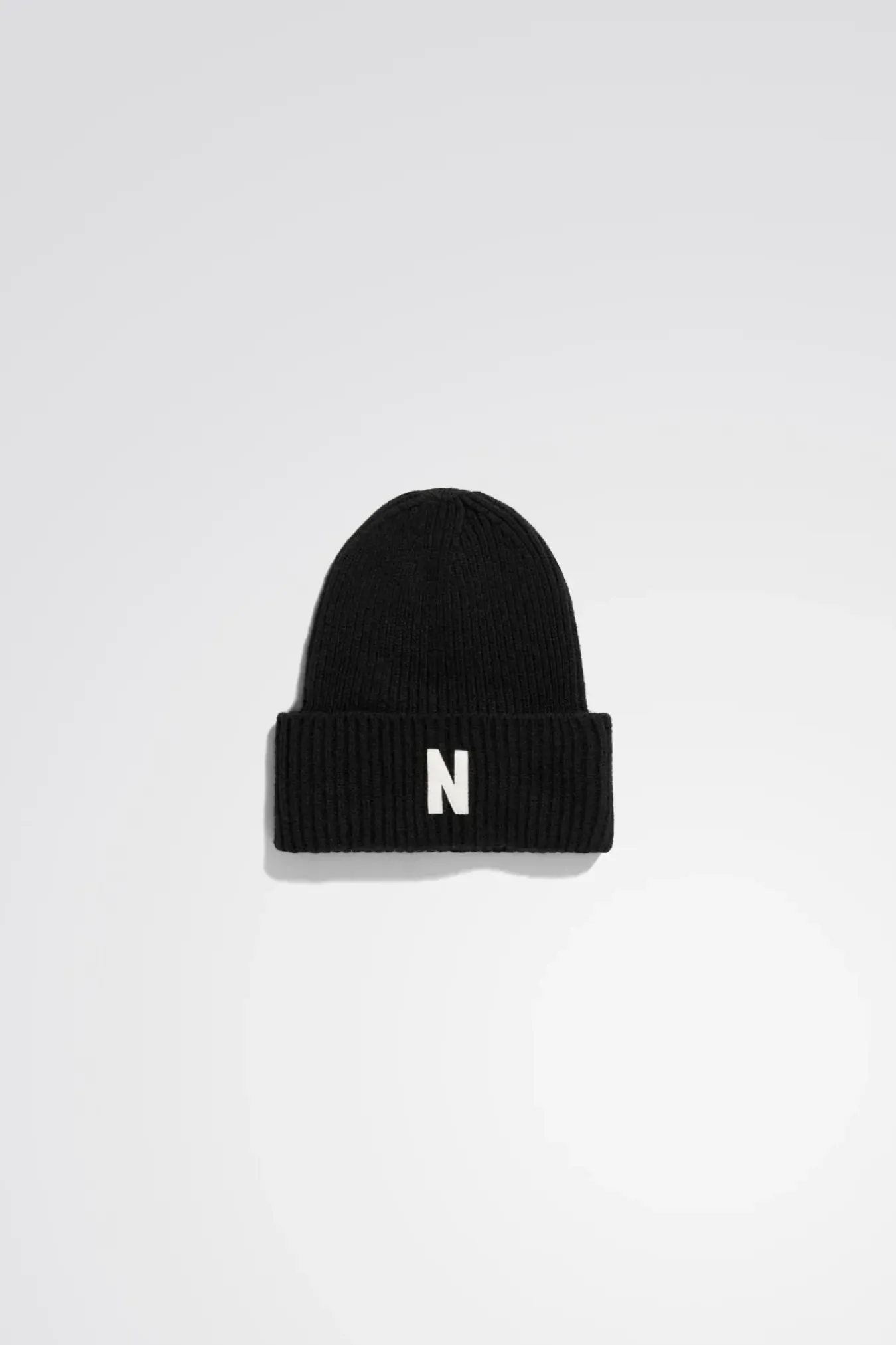 Norse Projects BEANIES>Merino Lambswool Rib N Logo Beanie