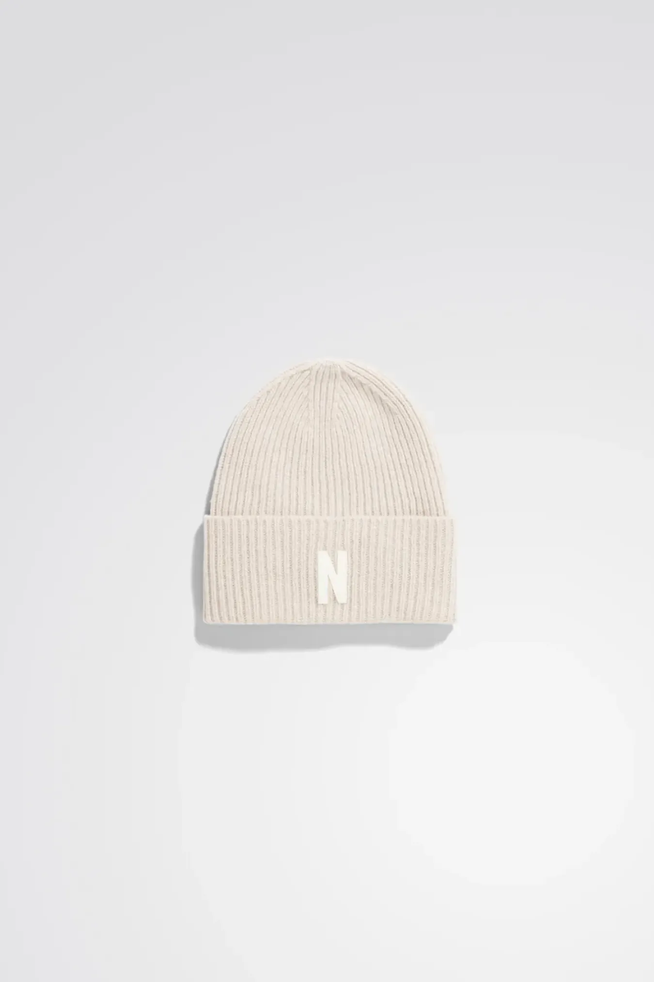 Norse Projects BEANIES>Merino Lambswool Rib N Logo Beanie