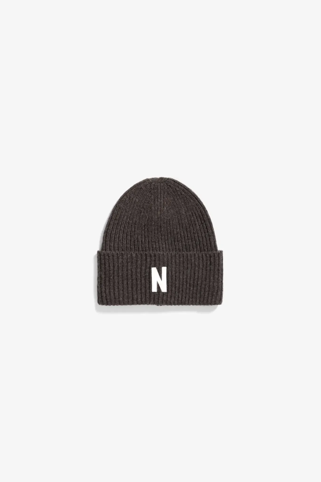 Norse Projects BEANIES>Merino Lambswool Rib N Logo Beanie