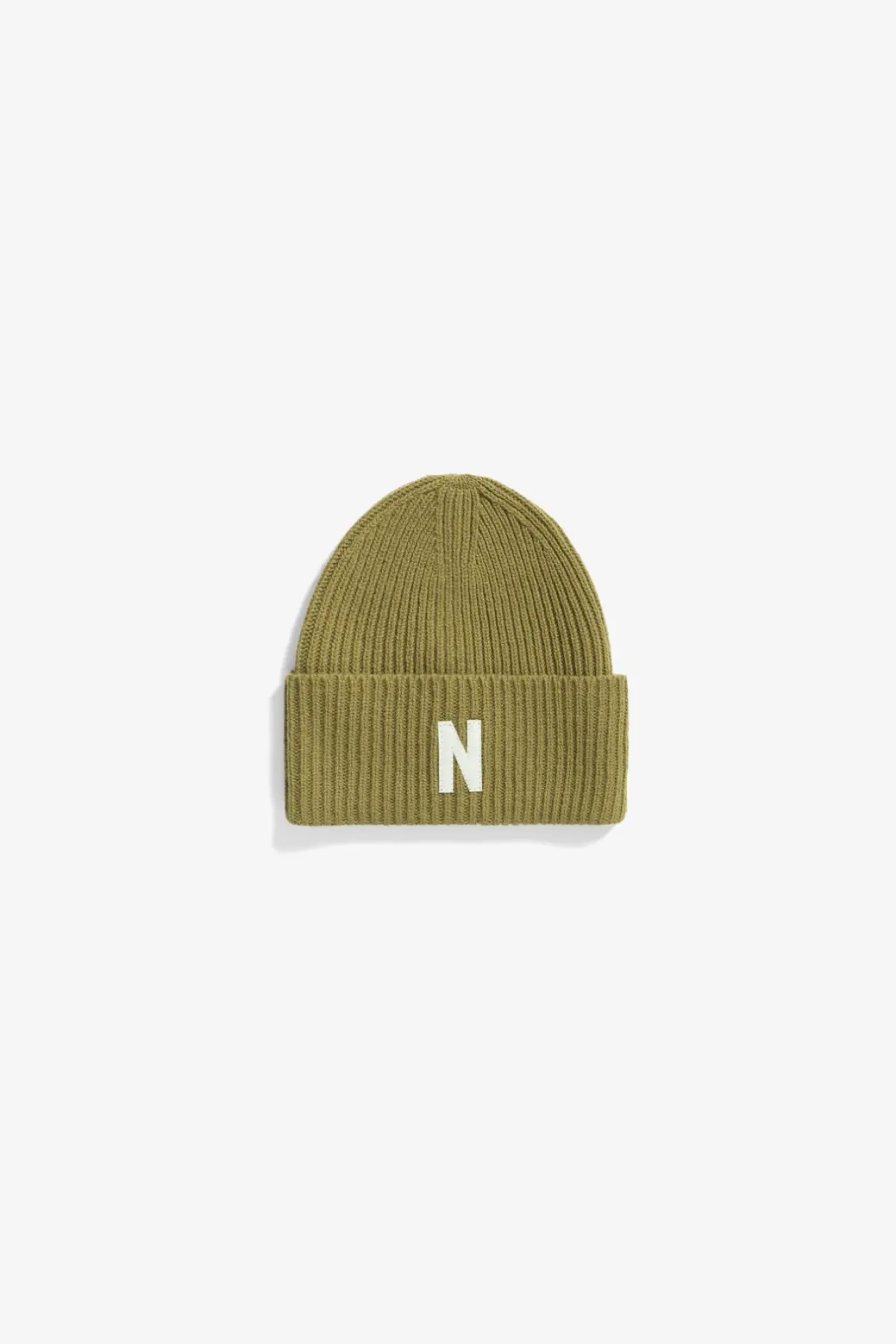 Norse Projects BEANIES>Merino Lambswool Rib N Logo Beanie