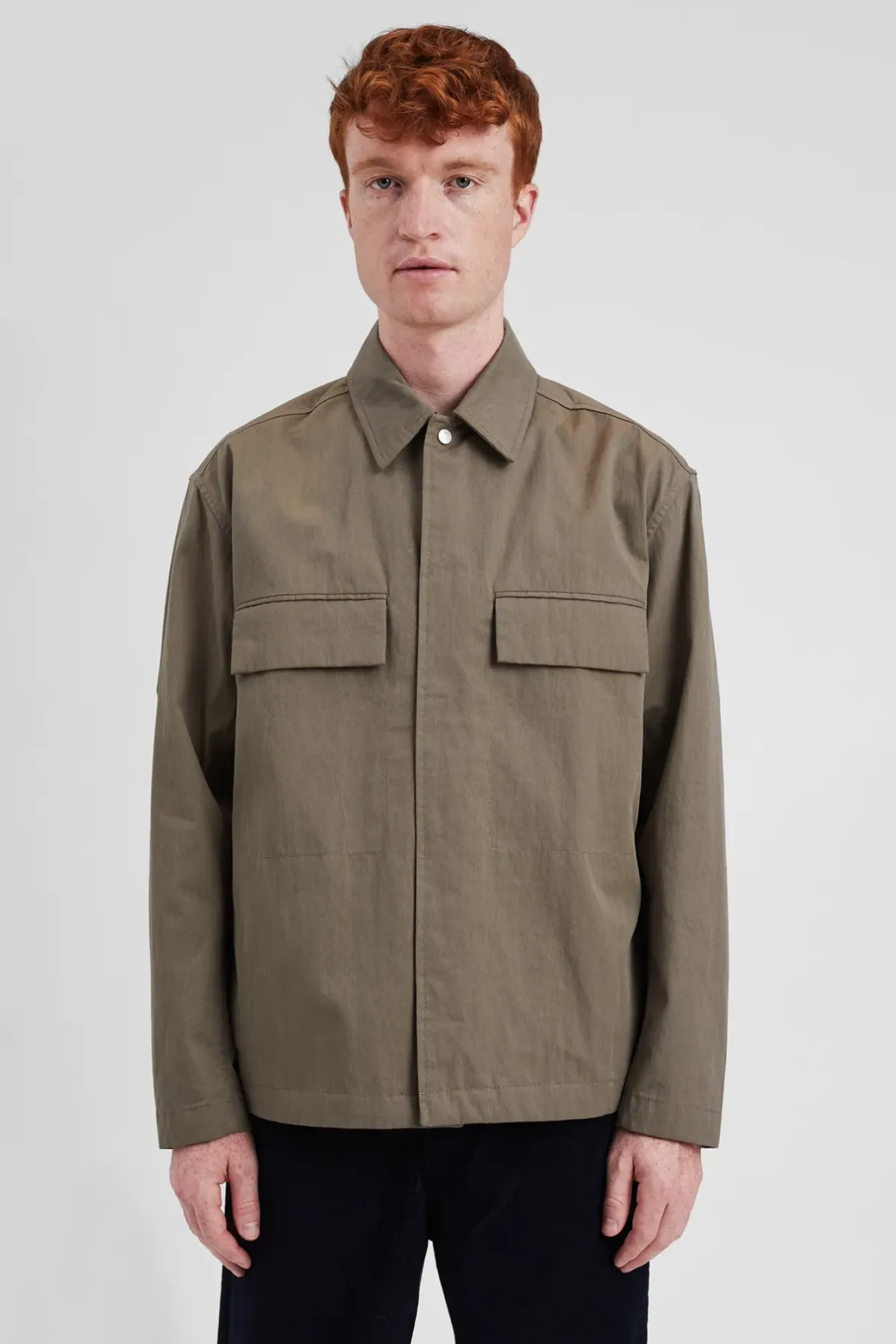 Norse Projects OVERSHIRTS>Pelle Fine Broken Twill Overshirt