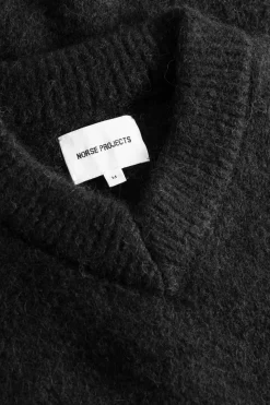 Norse Projects KNITWEAR>Rasmus Relaxed Brushed V-Neck Sweater