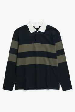 Norse Projects SWEATSHIRTS>Ruben Brushed Stripe LS Polo