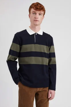 Norse Projects SWEATSHIRTS>Ruben Brushed Stripe LS Polo