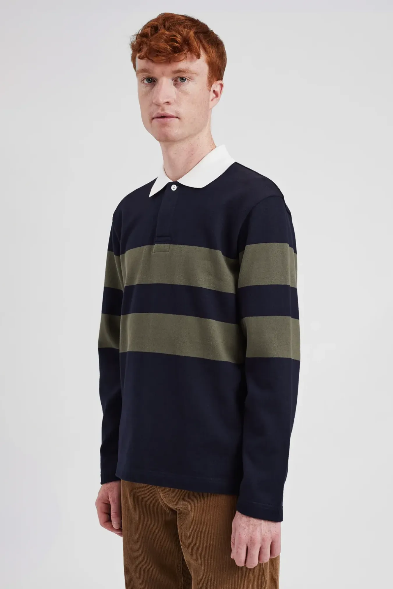 Norse Projects SWEATSHIRTS>Ruben Brushed Stripe LS Polo